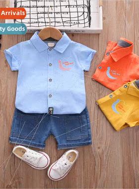 2023 childrens summer children 0-4 years old boys Korean sho
