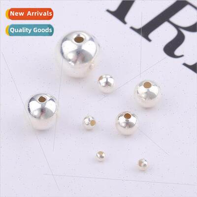 925 plain silver round beads scattered beads round beads spa