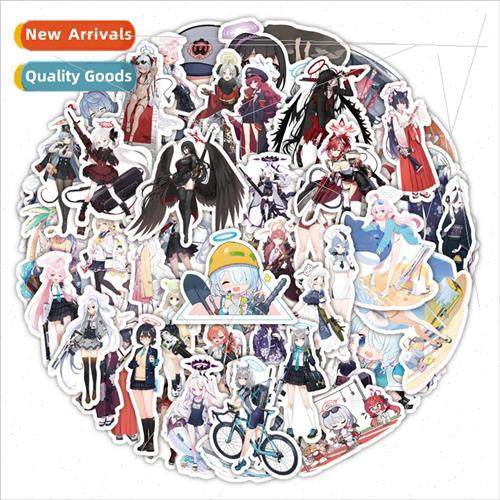 50 pcs azure file cartoon graffiti stickers decorative water