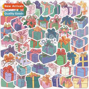 50 cartoon surprise gift box graffiti stickers decoration gu