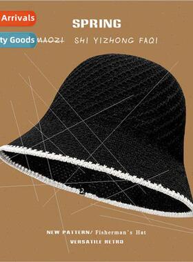 Section woven straw hat female small fresh beach sunscreen s