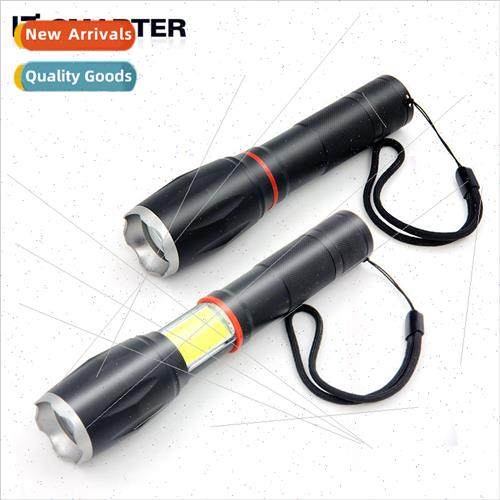 COB+T6 dual-purpose flashlight LED with side light magnet zo