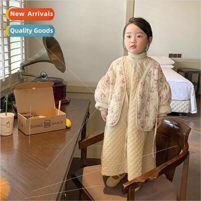 Childrens cotton jacket 2022 fall and winter new girls Korea