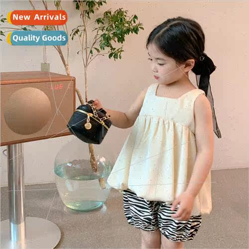 Girls suit summer new fashionable lantern camisole children