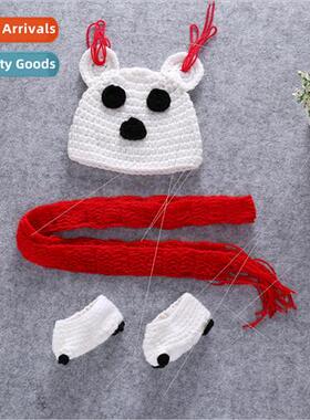Christmas elk joyful red plus white baby three-piece set bab