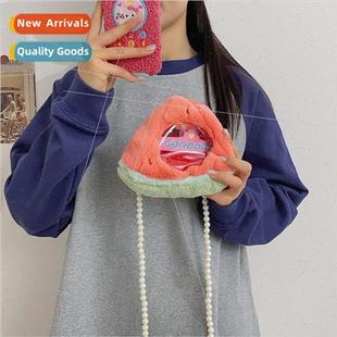 plush fruit sweet fashionable child cute bag New shoulder