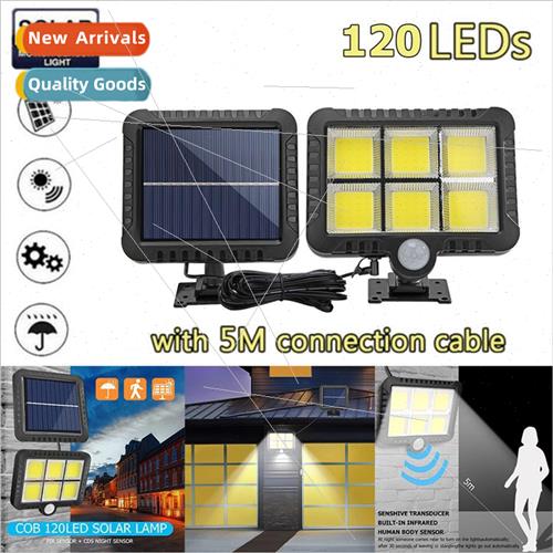 120 LED Solar Split Wall ght Outdoor Patio Body Sensor Wall