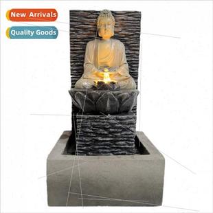 Buddha Resin Feature Asia Flo Water Zen Crafts east Fountain