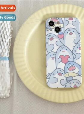 Cute Full Screen Love Strawberry Shark 适用 Apple 13/14ProMa