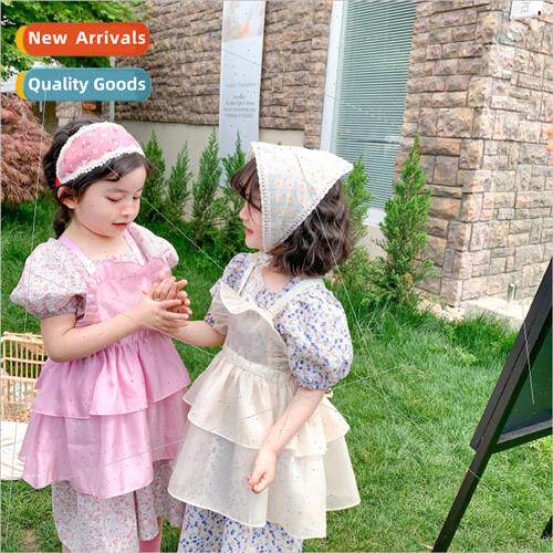 Korean girls dress 22 summer new bubble sleeve princess skir