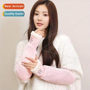 One Sleeve Winter and Autumn Gloves with Cover Warm Womens