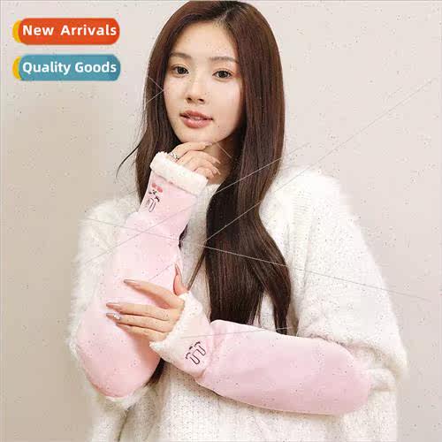 Womens Warm Sleeve Cover with Gloves One Autumn and Winter C