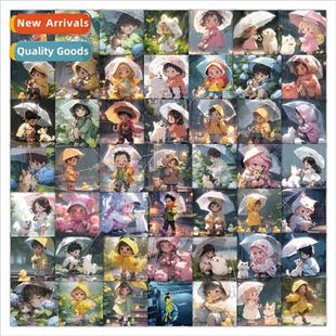 children stickers pcs umbrella rain the