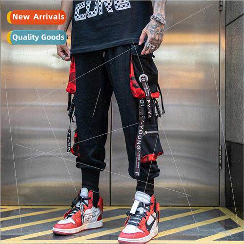 Large size hip-hop pants men flutter belt work pants men ndy