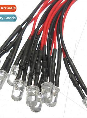 10pcs 5mm LED 12V 20cm Pre-Wired White Red Green Blue Yellow