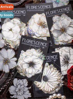 PET stickers black night flourish series light retro laser s