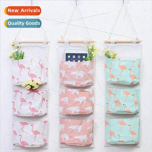 Cotton nen Storage Hanging Bag Hanging Multi-Layer Hanging P