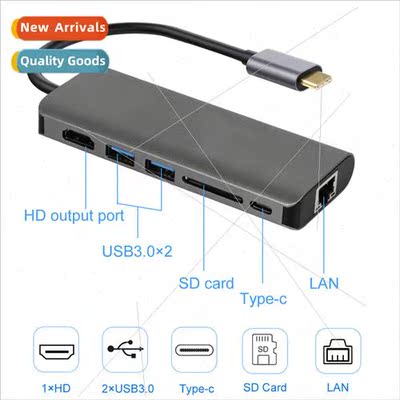 Type hub 6in1 docking docking station TYPE-C to HDMIPDUSB3.0