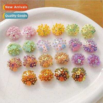 Small fresh illusion laser sequins hydrangea diy handmade we