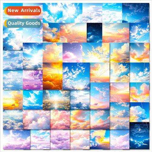 50 Fantasy Sky Landscape Decorative Stickers Ins Wind Healin