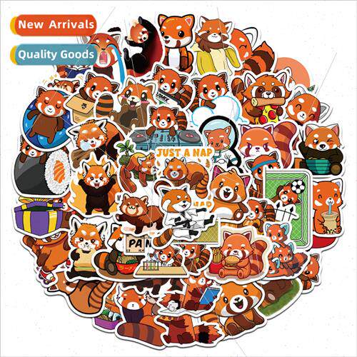 50pcs of cute red panda Red Panda graffiti stickers decorati
