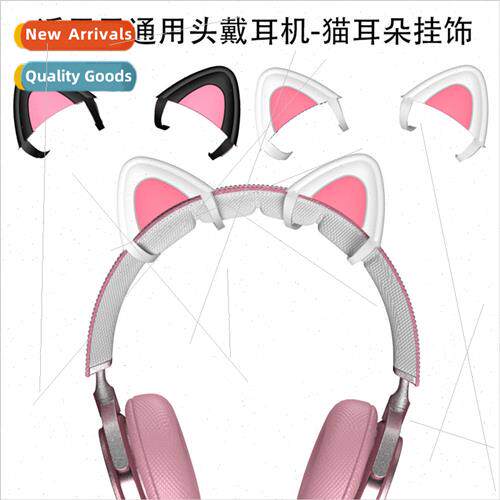 Headset bluetooth headset cat ears hanging jewelry headset d