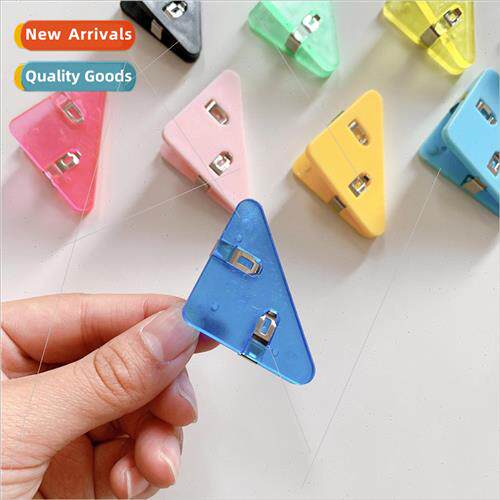 Cute simple wind triangle clip folder student books data tes