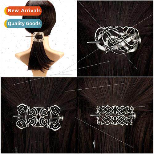 Popular retro metal hairpin headdress Nordic Viking Celtic k