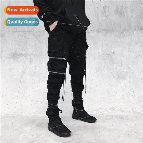 Cargo work pants mens leg Korean nd American set loose bf wi