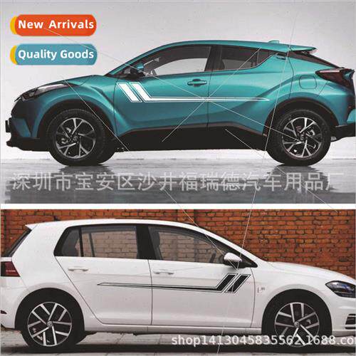 D-716 car stripes racing graphics vinyl body stickers person