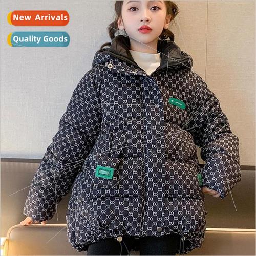 Girls cotton jacket winter 2023 new 适用eign- childrens chil