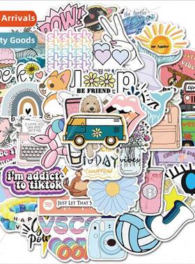 50 small fresh graffiti stickers suitcase skateboard refrige