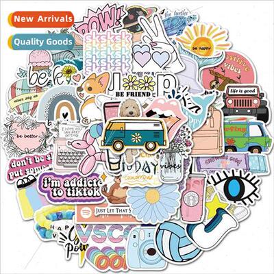 50 small fresh graffiti stickers suitcase skateboard refrige