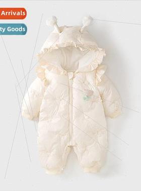 Baby winter clothes jumpsuit newborn baby girl full moon hun