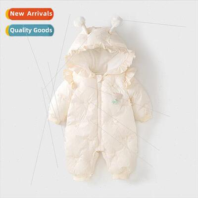 Baby winter clothes jumpsuit newborn baby girl full moon hun