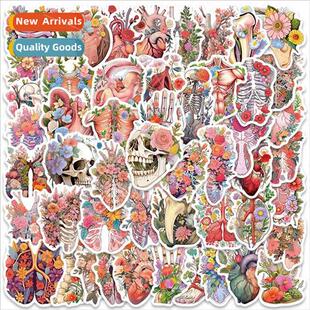 50 new organ flower stickers luggage laptop guitar cell phon