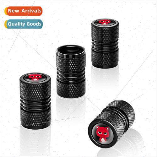Red magic pill car tire wheel hub decorative valve cap core