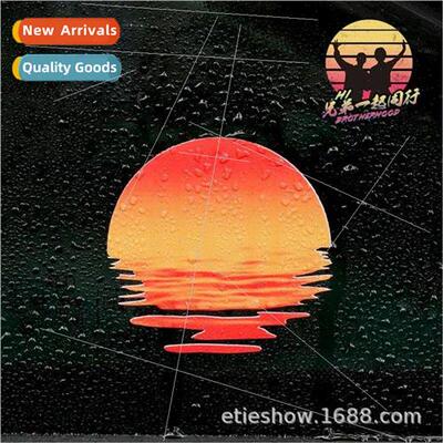 Car personalized fun sunset car stickers body scratches stic
