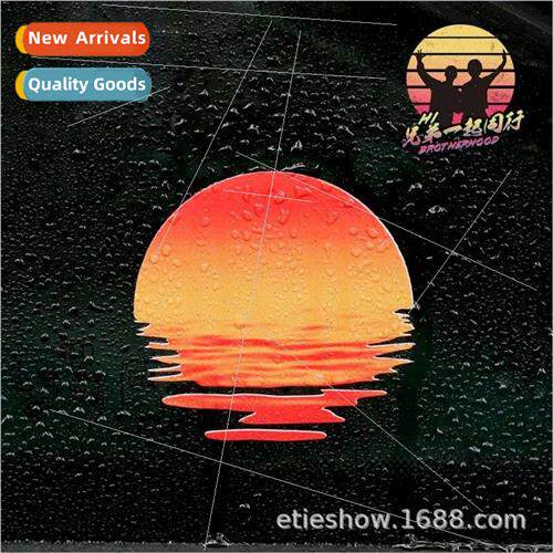 Car personalized fun sunset car stickers body scratches stic