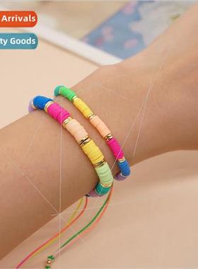 Bohemian  nd 6mm intergold piece colorful soft ceramic casca