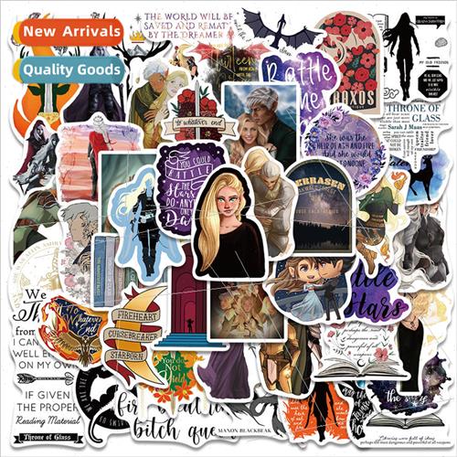 50 new throne of glass graffiti stickers luggage laptop guit