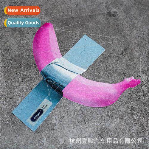 Car stickers spoof pink banana waterproof reflective decorat