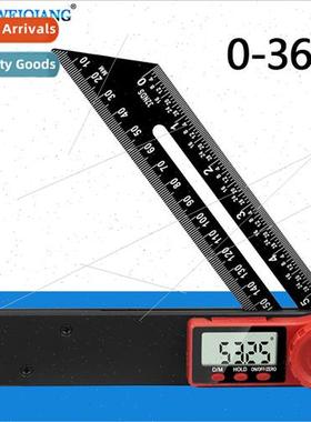 Digital display T-type movable angle ruler level ruler strai