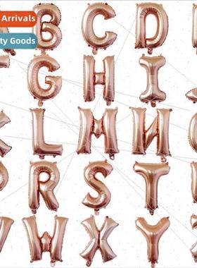 16 inch Rose Gold Aluminum Imitation U.S. Skinny Alphabet Ba