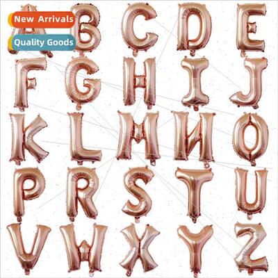 16 inch Rose Gold Aluminum Imitation U.S. Skinny Alphabet Ba