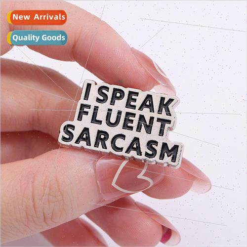 Alphabet Brooch Metal Fun Badge Alloy English Sentence Baked