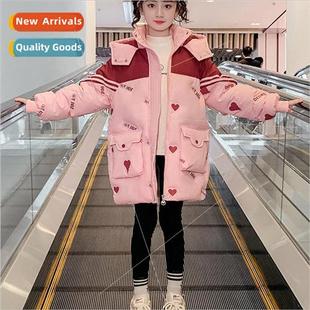 thickened winter 2023 Girls childrens clothes new clo cotton