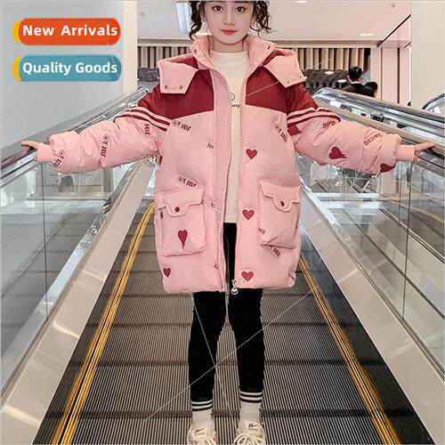 Girls cotton clothes thickened winter 2023 new childrens clo