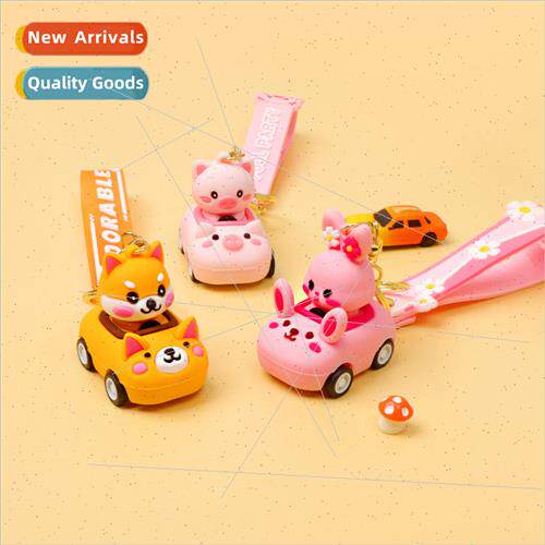 Cute cartoon small animal back to the car keychain pendant c