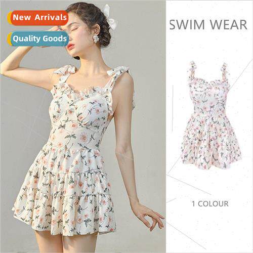 2023 new small floral swimsuit one-piece small fresh swimsui